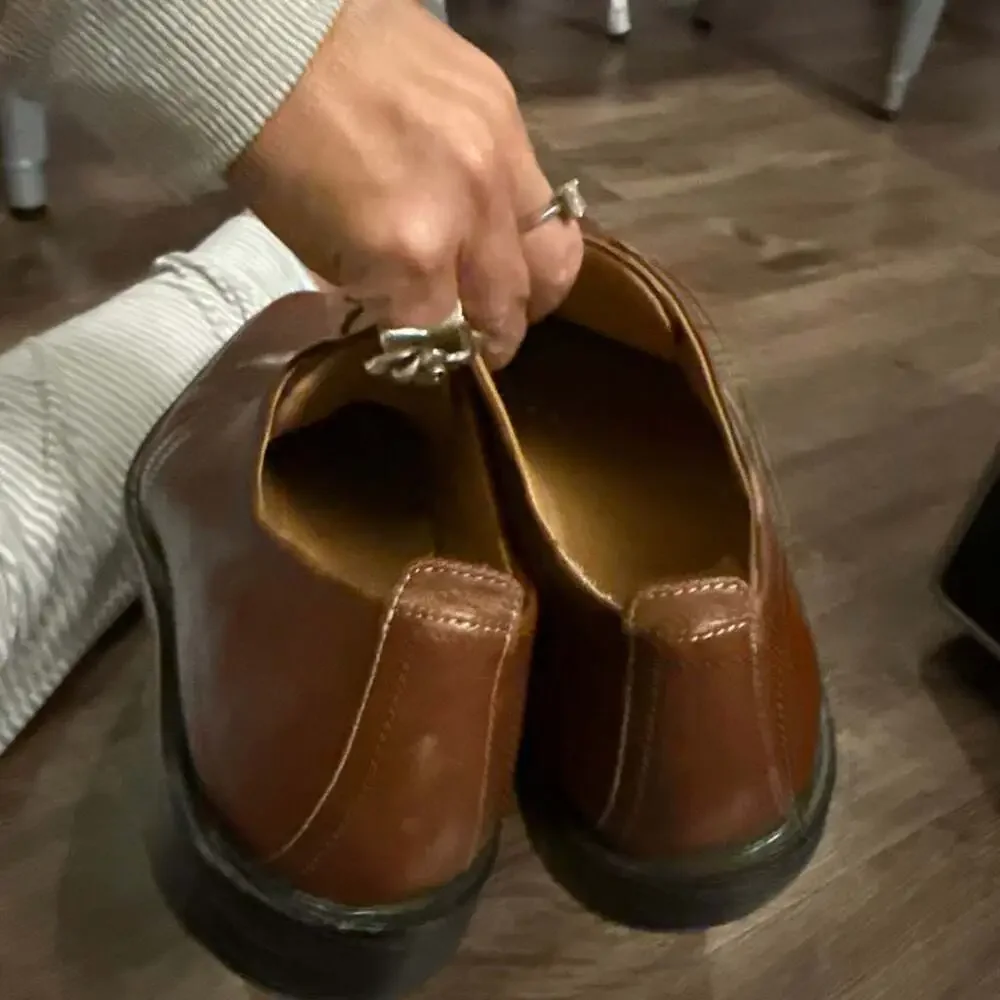 Cole Haan Beckett Brown Leather Split Toe Lace-Up Dress Oxfords